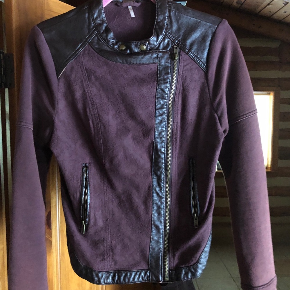 Free people hi-low moto jacket